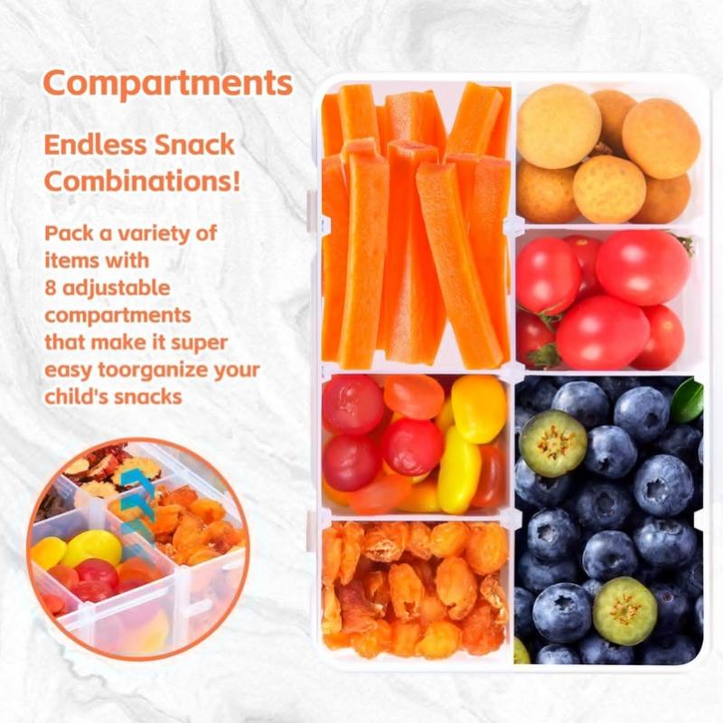 Food Snacks With Iron - Контейнер для закусок на 8 секций,